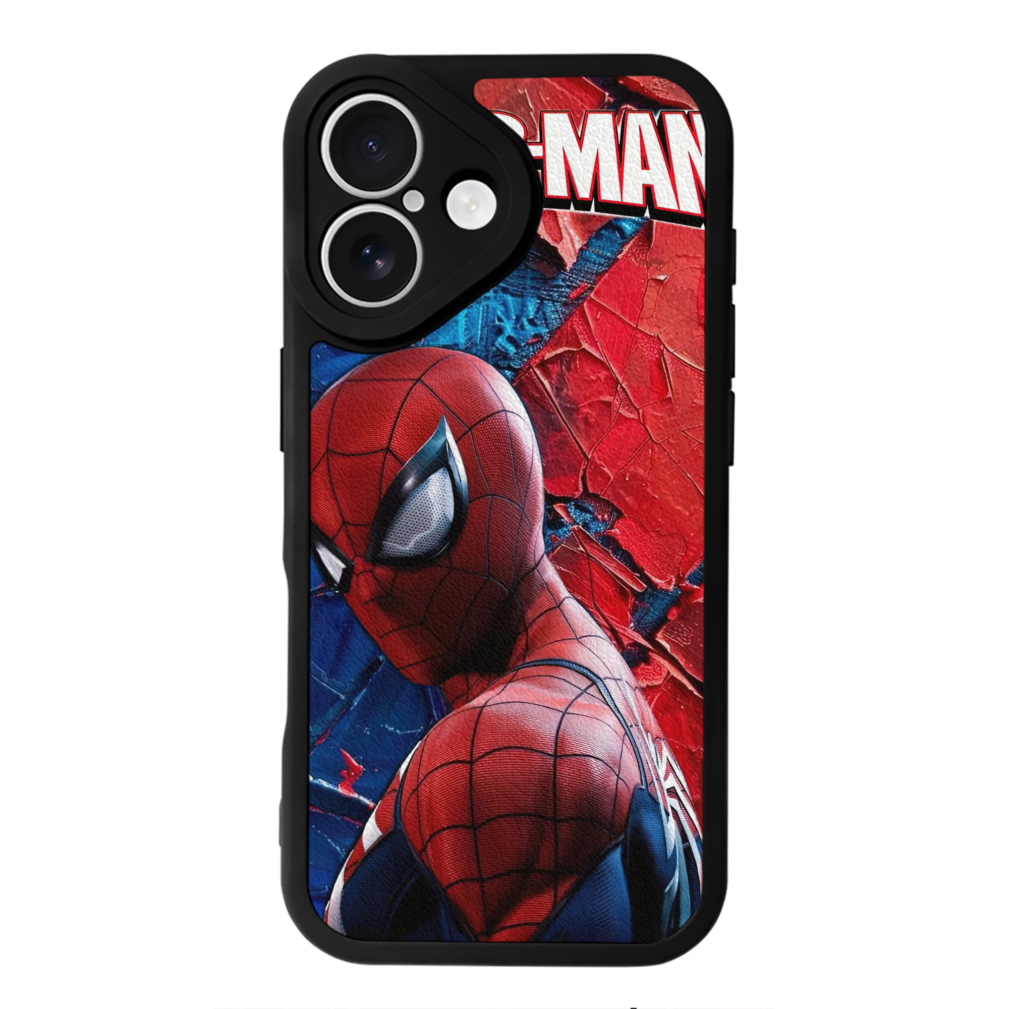 （画像用） Spider Man スパイダーマン 【iPhone 16シリーズ対応】シリコンスマホケース（レザー調） 材質：シリコン